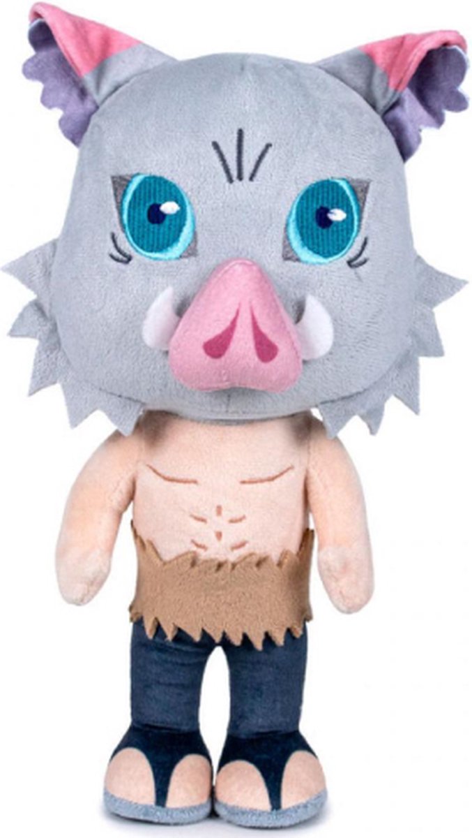 Inosuke Hashibira - Demon Slayer Pluche Knuffel 30 cm {Anime Manga Plush Toy | Speelgoed knuffelpop voor kinderen jongens meisjes | Dragon Ball Z, Naruto, One Piece, My Hero Academia}
